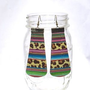 Genuine leather earrings